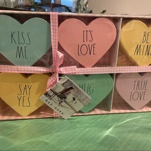 (Sold) Rae Dunn Wooden Decor Hearts